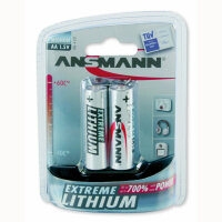 2 x Ansmann Extreme Lithium Batterie 1,5 V Mignon AA