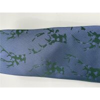 Krawatte blau  Motiv dunkelgrüner Hirsch