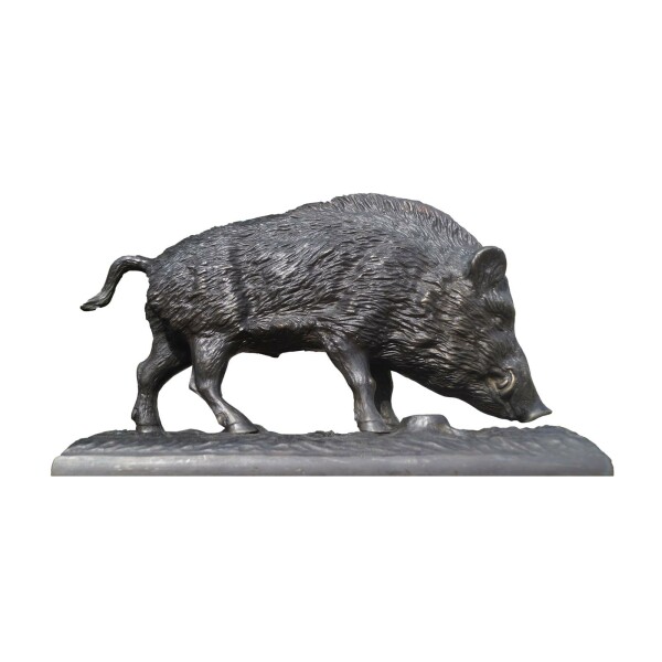 Lovergreen Bronzestatue Motiv suchendes Wildschwein