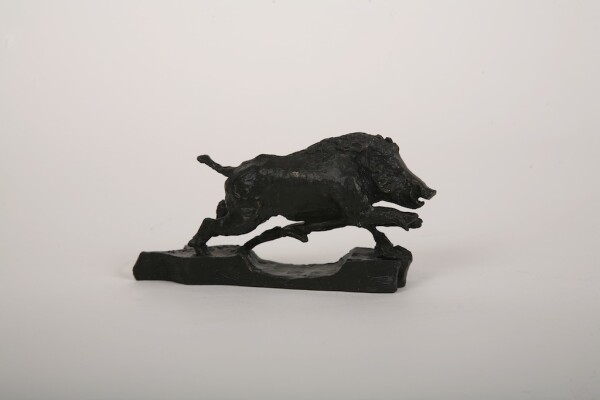 Lovergreen Bronzestatue Motiv "Das springende Wildschwein" von Marie Boisson