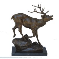 Lovergreen große Bronzestatue Motiv Hirsch mit...