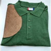 Nowlin Poloshirt Kurzarm mit Velours Patch, grün