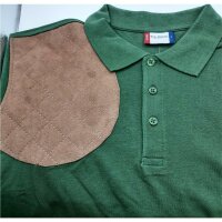 Nowlin Poloshirt Kurzarm mit Velours Patch, grün