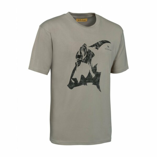 Verney-Carron T-Shirt beige mit Schwarzwild Aufdruck