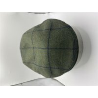 Loden Cap kariert Dark Moss