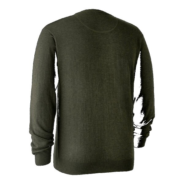 Deerhunter Kingston Pullover mit V-Ausschnitt Herren Green Melange