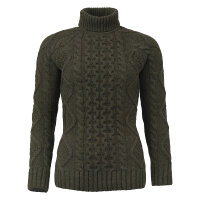 Laksen Knightsbridge Cableknit Rollneck – Olive